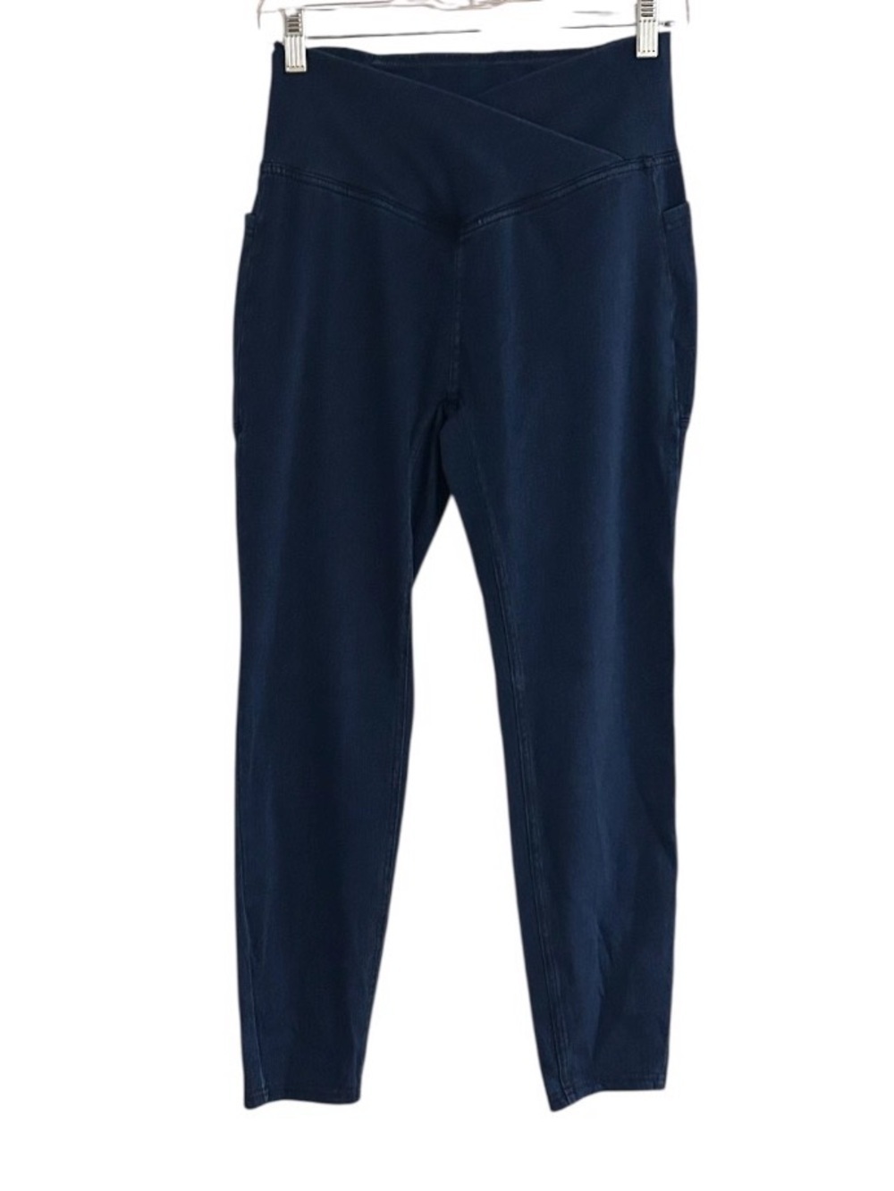 Halara Flex Crossover Pocket Washed Denim Work Leggings Small 7/8 NEW - Picture 5 of 14